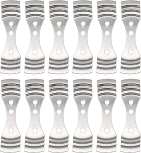 12 metal candle wick holders. 6 along the top and 6 along the bottom